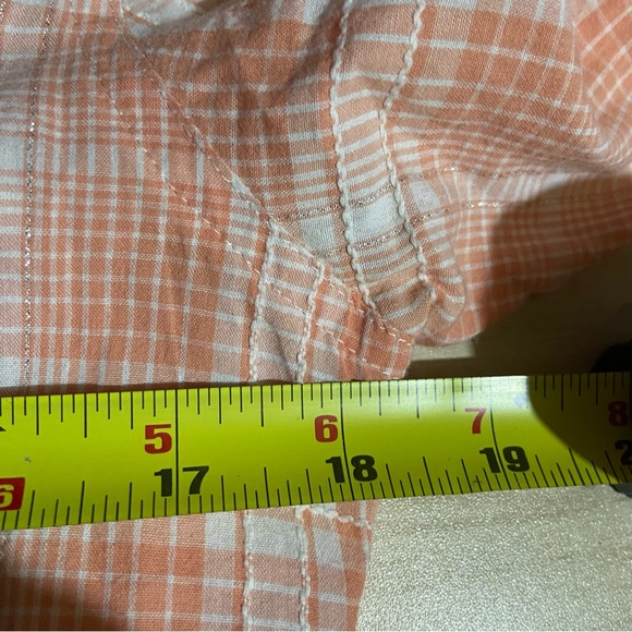 Cruel Girl Peach Plaid Western Button-Up Shirt Equestrian Cotton Rodeo Cowgirl S - Picture 6 of 9